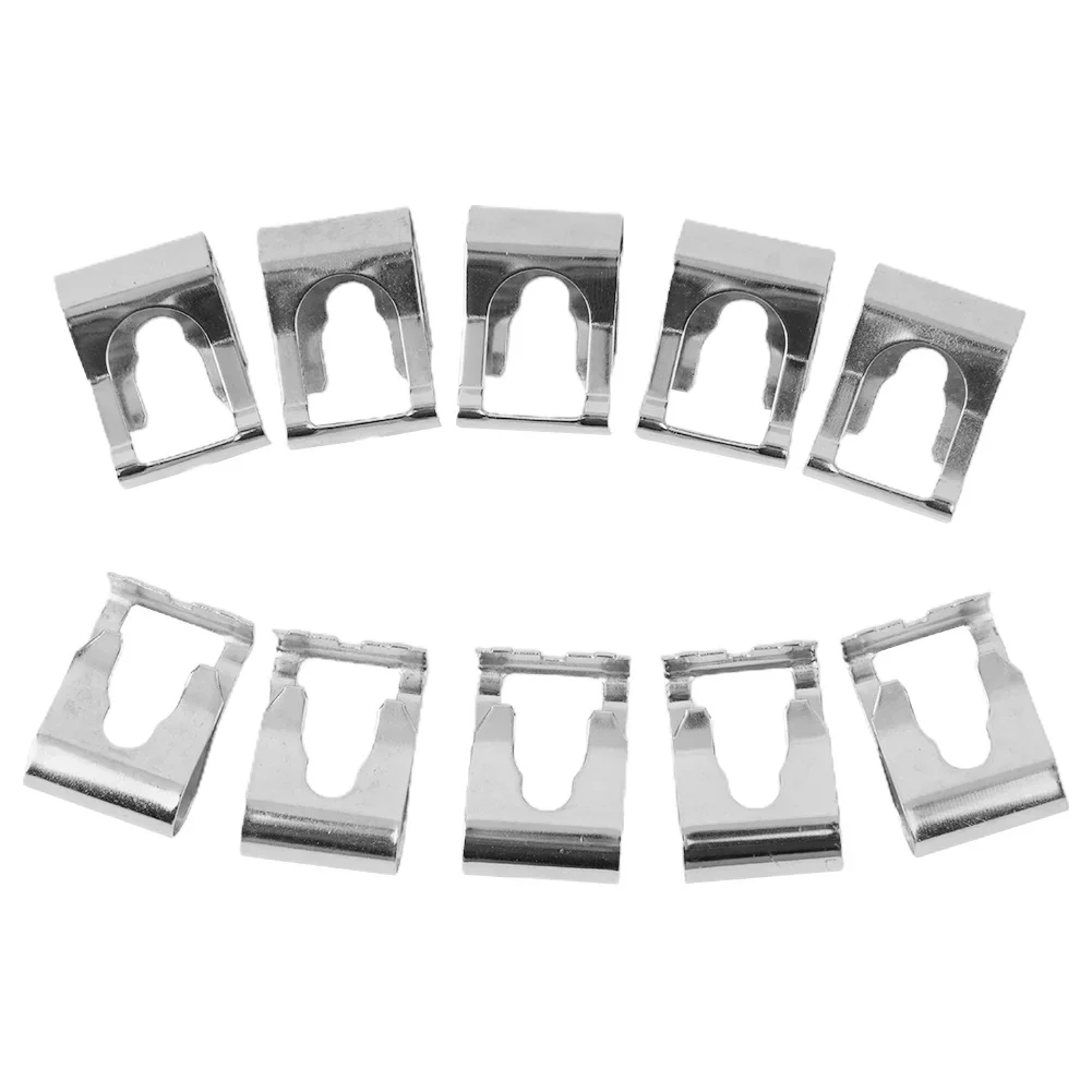 

100% Brand New Linkage Repair Clips 10pcs Auto Metal Rods Spring Kit Silver Windscreen Wiper Easy Installation