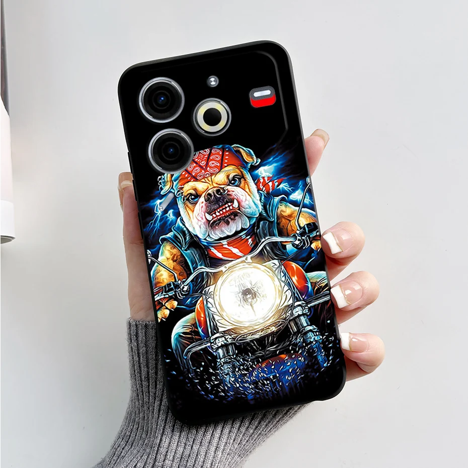 Luxury Marble Black Silicone Soft Phone Case - Elegant TPU Back Cover in 6.78