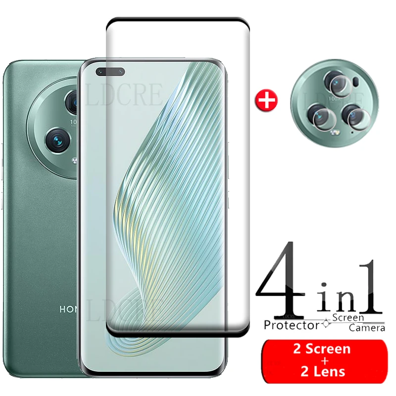 4-In-1 Per Huawei Honor Magic 5 Pro 5G Glass Per Honor Magic 5 Pro Lite 5G Glass Full Curved Screen Protetor Honor Magic 5 Pro