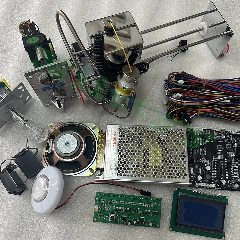 아케이드 미니 장난감 클로 크레인 게임기 DIY 키트 마더보드 LCD 디스플레이 센서 및 와이어 케이블, 스테인레스 스틸 갠트리, 30cm