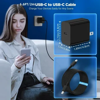 2Pack 45W For Samsung Super Fast Charger With Type C Cable 6.6ft For Galaxy S24 Ultra/S24+/S23/S23+/S22+/S22 Plus/S21/S20 4