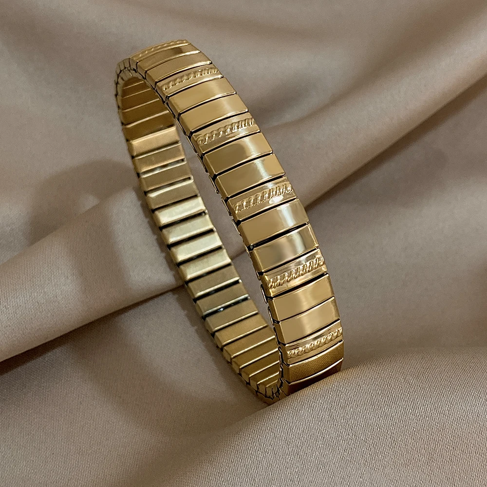 Bangle met stretch medium goudkleurig | Goud | Tijdloze Elegantie | Shop