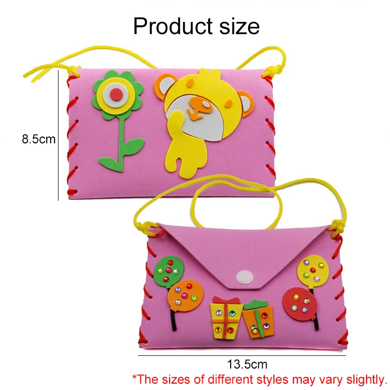 Sewing Craft Kit 1/5pcs Felt Wallet Handmade Material Package EVA Adhesive Creative Sewing Pasting Household Handicrafts DIY Production