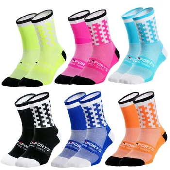Men Sports Women Sock Compression Breathable Crossborder 2023 Supply Running Riding Cycling Over Knee Basketball Biking Hockey S