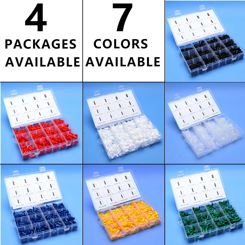 Rubber Caps Rubber Cap Sleeve Soft Elasticity Silicone Protective Cover Sealing Plug Thread Protection Sleeve Black Red White Blue 1.5-24mm