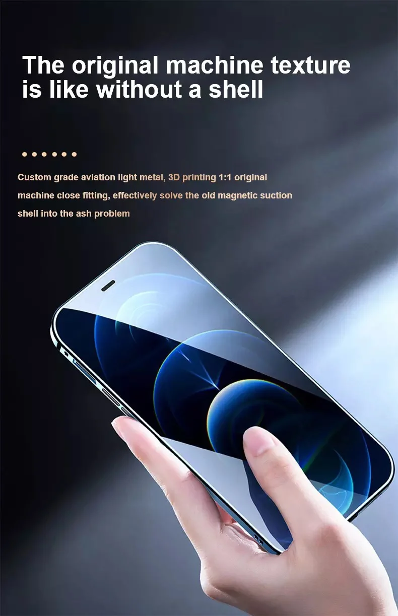 case iphone 12 pro max ZZMA Fashion Magnetic Adsorption Glass Phone Case For iPhone 13 12 11 Pro Max XS XR Mini 360° Full Protection Case Cover iphone 12 pro max cover