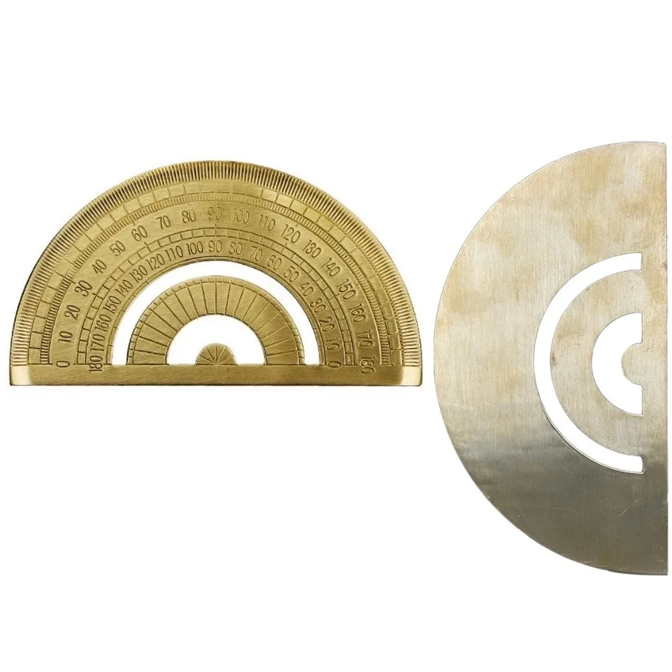 0-180 Degree Metal Brass Copper Protractor Office School Supplies Measuring Drawing Tool School Educational Supplies For Math 3