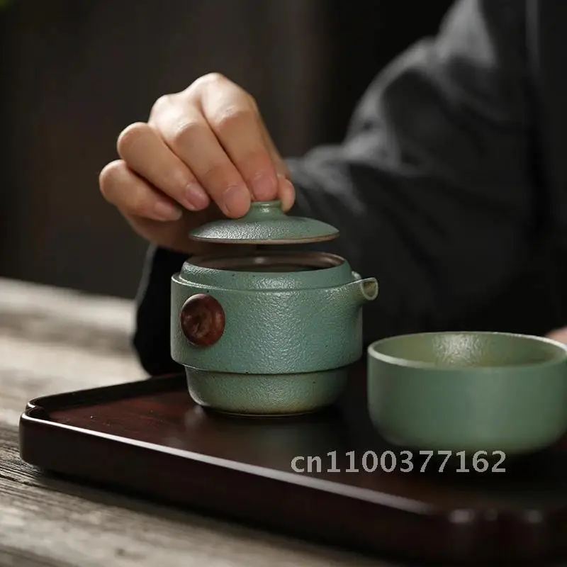 Tangpin Ceramic Teapot Tea Tea Cup Porcelain Sets Gaiwan Portable Travel Drinkware Sets Gaiwan