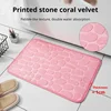 1pc Memory Foam Embossed Velvet Carpet Bathroom Living Room Non-Slip Mat Cobblestone Floor Mat Home Furnishings 3