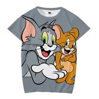 Tom and Jerry Cartoon Children's T-shirt 3d Print Short Sleeve Children's Daily Casual Comfortable T Shirt Kids Adults Clothing 1