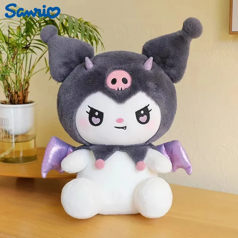 40/50/60CM 빅 사이즈 Sanrio 귀여운 악마 Kuromi 플러시 장난감 천사 내 멜로디 플러시 베개 인형 박제 동물 홈 장식 선물