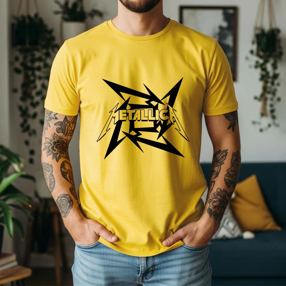 Oversized Breathable Heavy Metal Rock Punk Style 100% Cotton T-Shirt