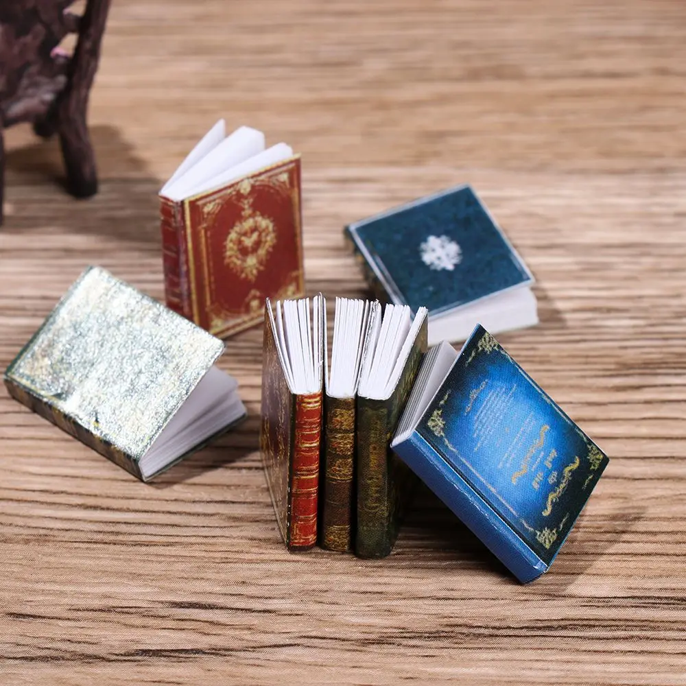 

3PCS Vintage Mini Book Can Be Opened Miniature Book Model Playing House Dollhouse Scene Supplies Doll Accessories Toys Gifts