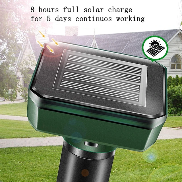Állati Rágcsálók Ismétlő Ultrahangos Egér Madár Macska Kutya Denevér Tribellens Napenergiával Működő Kerti Farm Róka Rémület Kártevő Kártevőirtás - Image 4