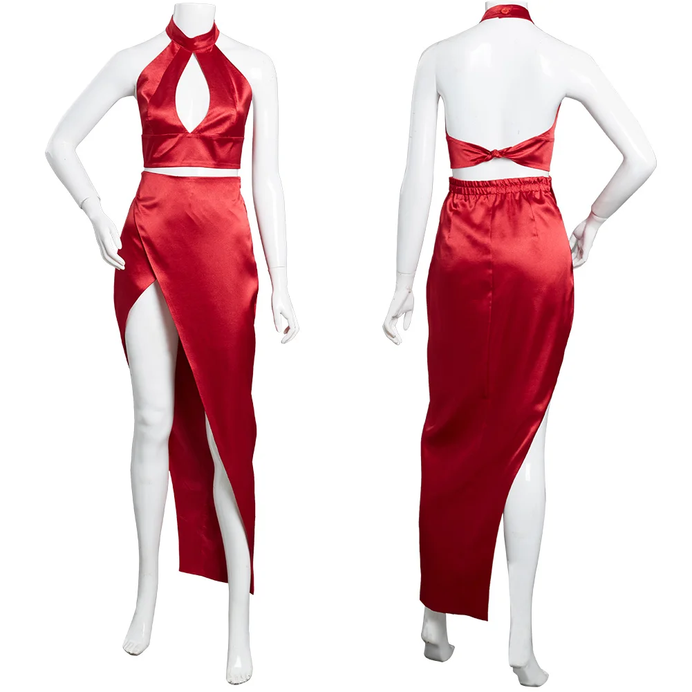 Cowboy Bebop Cosplay Costume Faye Valentine Sexy Backless Party Dress Halloween Carnival Outfits