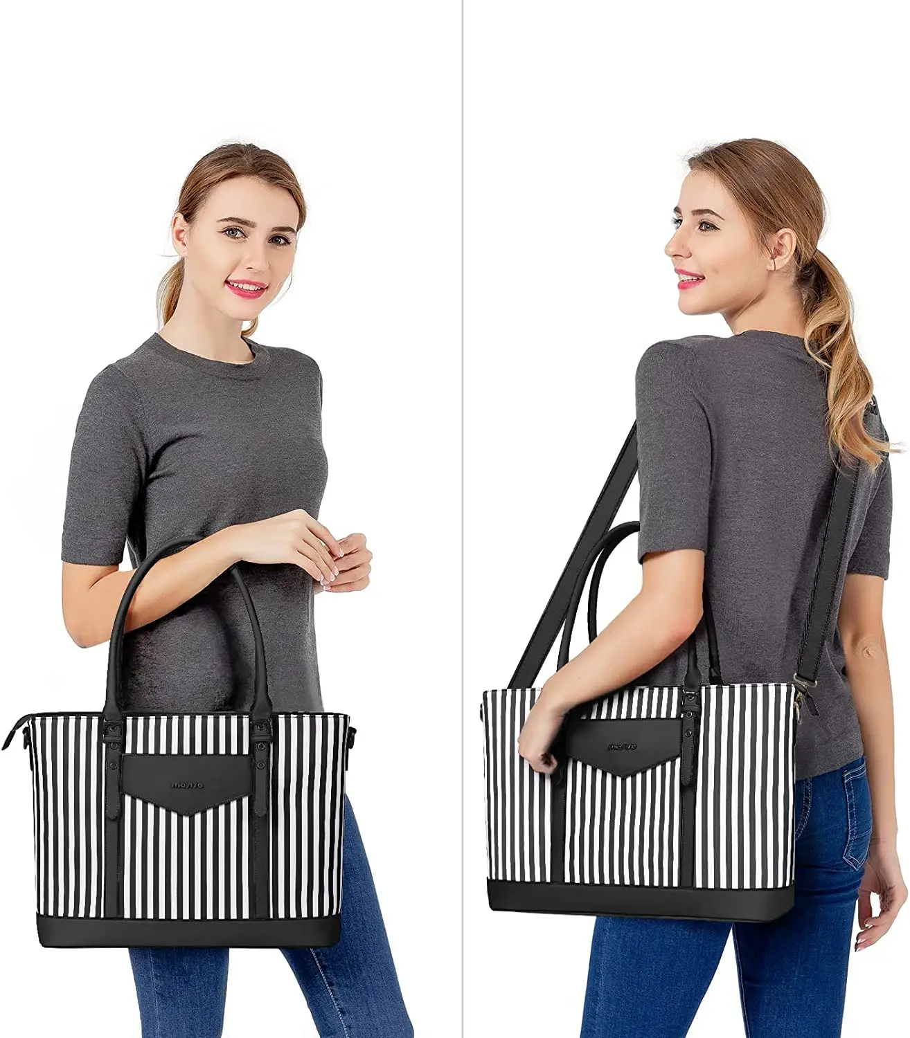 Mosiso-bolsala para Laptop para Mulheres Impermeável Couro pu Bolsas do Mensageiro Viagem Negócios Notebook Bolsas de Ombro 15 16 17.3 - Imagem 5