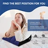 Inflatable PVC Flocking Pillow Wedge Love Pillow Triangle Foldable Master Cushion Labor-saving Sitting Camping Pillow Furniture 4