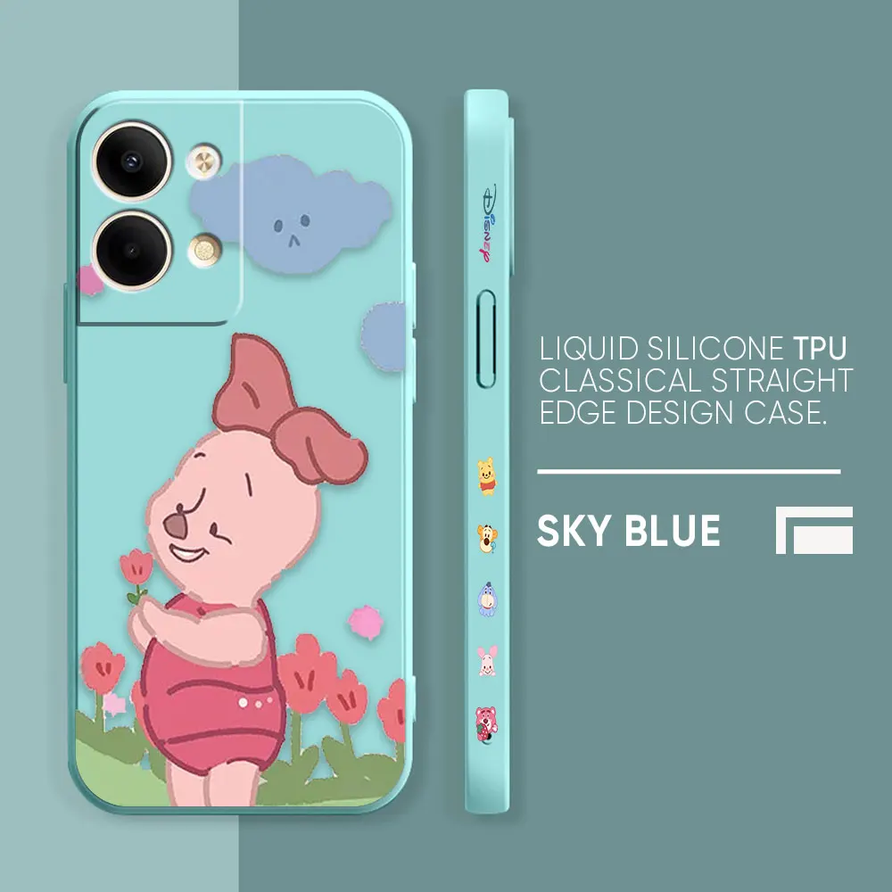 thumbnail image 1 of Case For OPPO RENO 8 7 9 6 7SE 5 4 4SE 4 3 4G 5G PRO PLUS Colour Simple Liquid Silicone Case Piglet Winnie the Pooh Bear, 1 of 5