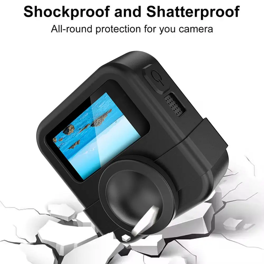 Silicone Protective Case Kit for 360-Degree Action Cameras - Waterproof and Durable Cover with Accessories