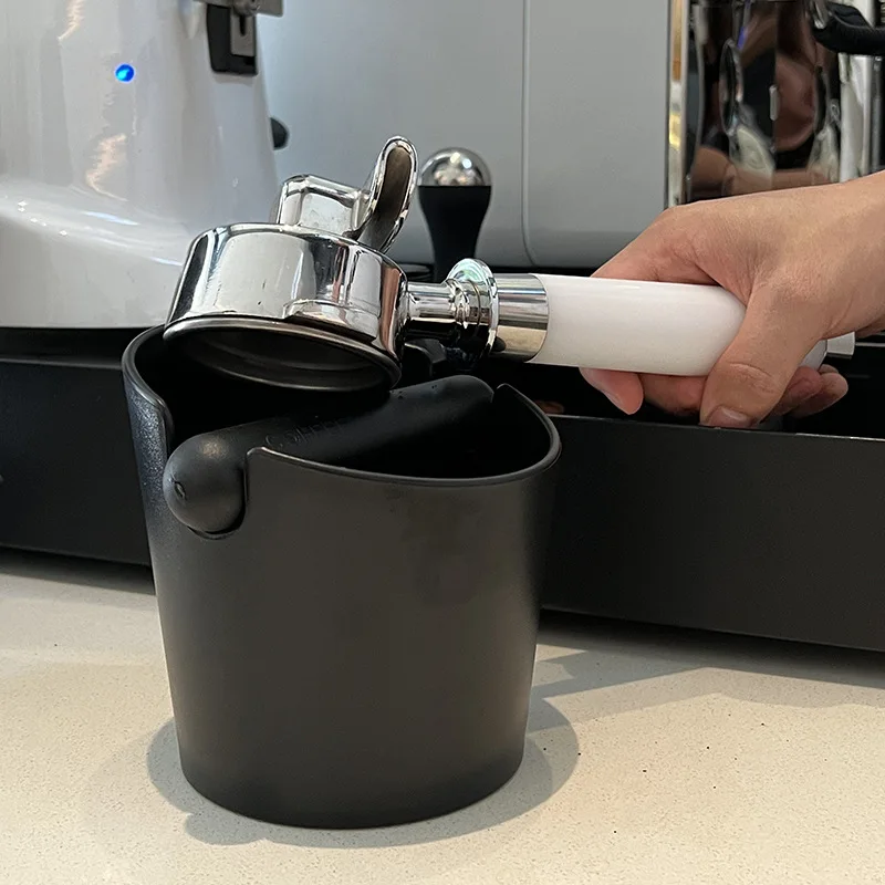 Koffieklopdoos, Espresso Knock Box, Met Verwijderbare Knock Bar en Antislipbasis, Vaatwasmachinebestendig, Coffee Knock Box Espresso Dump Bin voor Koffiedik, Gemakkelijk Schoon Te Maken (rond