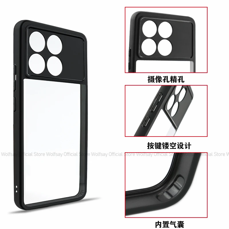 Luxury Shockproof Clear Silicone Phone Case with Bumper Protection