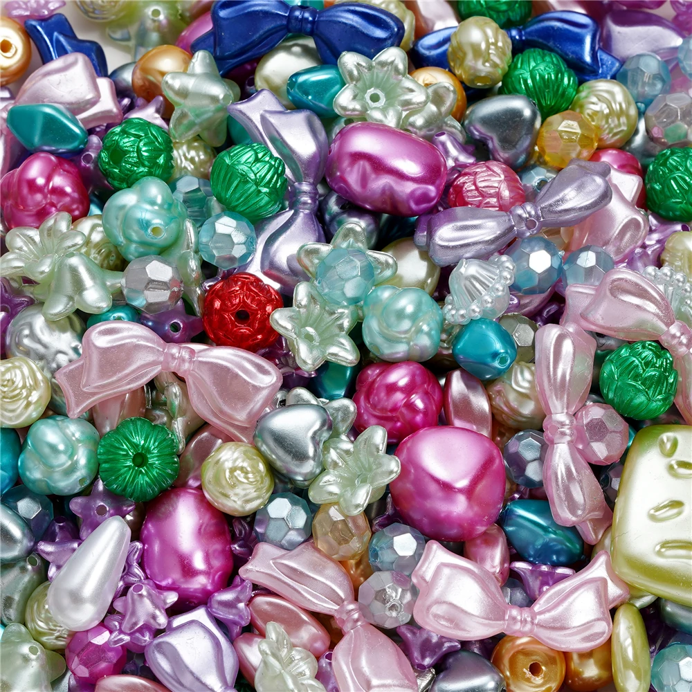 20g 2-45mm Bunte Acryl Perlglanz Gemischte Perlen ABS Lmitation Charm Lose Perlen Zähler Schmuck Machen Großhandel – Detail 20