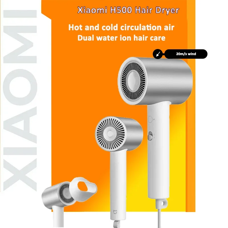 XIAOMI MIJIA Water Ion Hair Dryer H500 Wind 20m/s 1800W Hot and Cold Circulating Air Mode Quick Dry Profession Care
