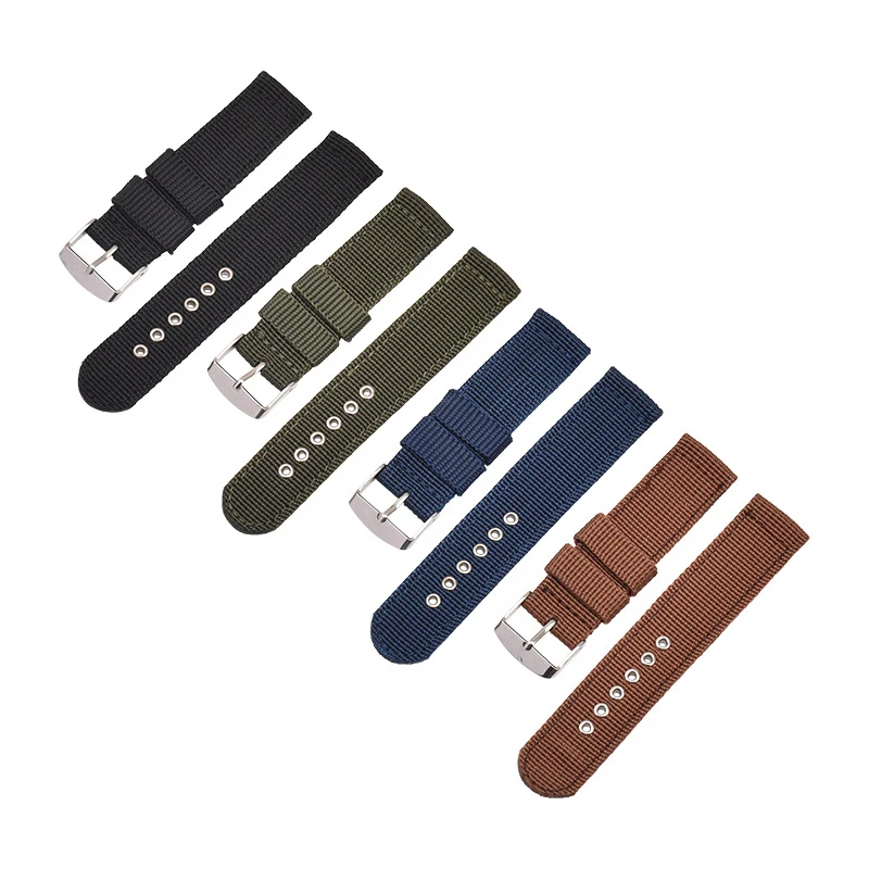 

16cmm 18mm 20mm 22mm 24mm Nylon Watchband Watch Band Outdoor Sports Waterproof Canvas Wristband Bracelet