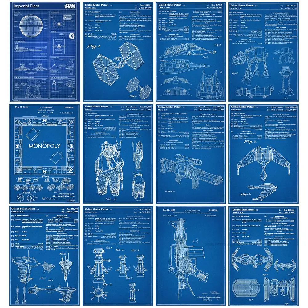 

Blueprint Print Poster Nostalgia Kraft Paper Poste Harajuku Decoration Salon Paper and Living Cafe Art Picture Bicycle Posters