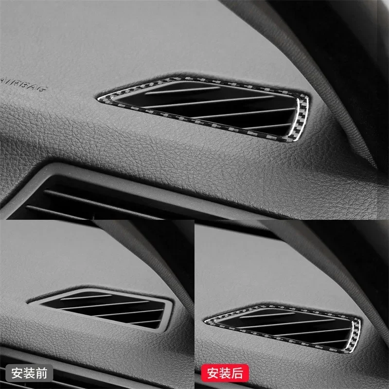 

FOR BMW 11-17 models 5 Series F10 modification parts Left and right air conditioning side vents Decorative carbon fiber stickers