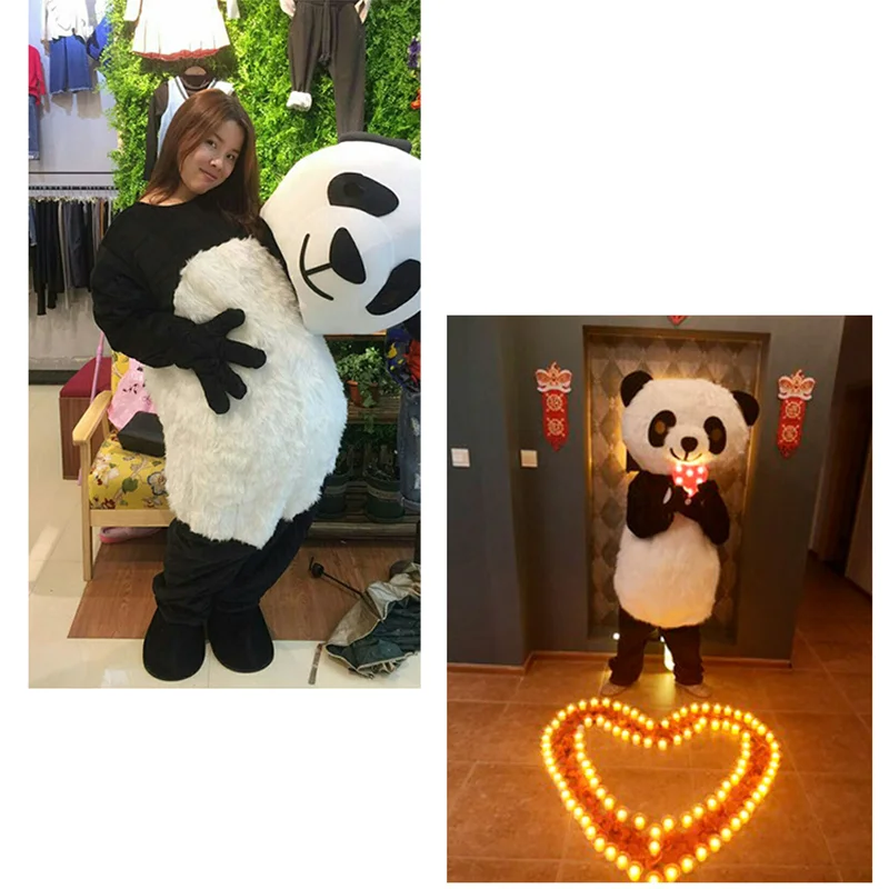Mascot Costume Panda Cartoon Christmas