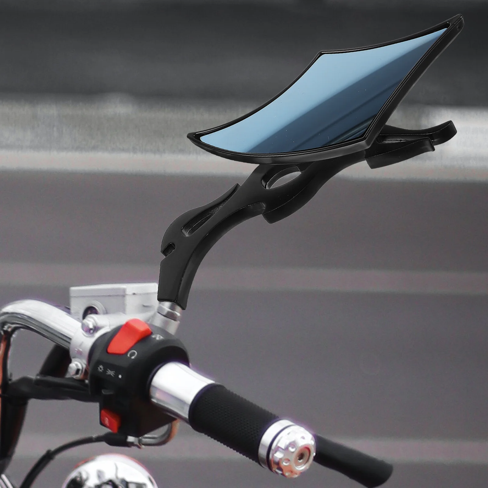 

2 Pcs Personalized Motorcycle Rearview Mirror Motorbike Mirrors Handlebar Mount Camera for Personality Side