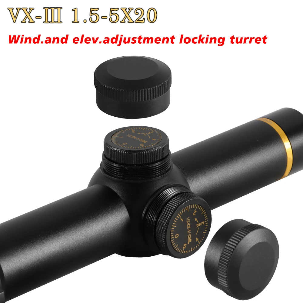 Tactical Optics VX-3i 1.5-5X20 mm Duplex Mil-dot Reticle Rifle Scope Hunting Sight HD Aseismatic Single Barrel Riflescopes rifle scope