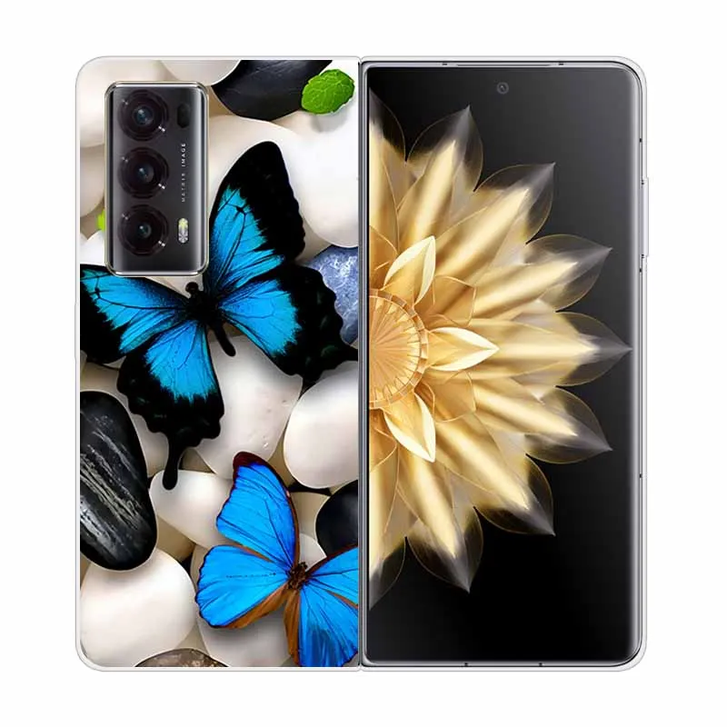 Cute Fashion Painted Hard Clear Shell for Honor Magic V2 5G - Transparent Cover Case