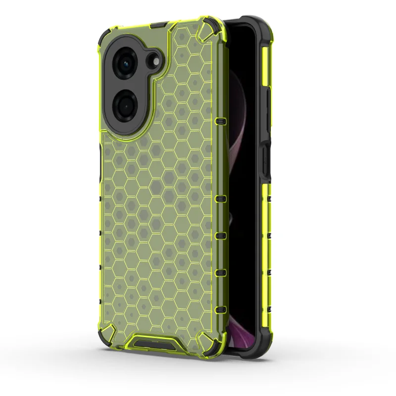 Honeycomb Armor Shockproof Case with TPU Frame and Hard Plastic Protective Cover