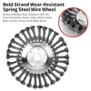 Lawn Mower Weeding Disc 8 Inch Wire Weeding Wheel 6 Inch Garden Tool Lawn Mower Accessories Twisted Wire Disc Type Wire Wheel 2