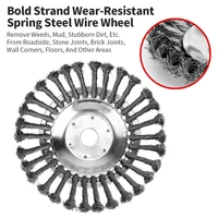 Lawn Mower Weeding Disc 8 Inch Wire Weeding Wheel 6 Inch Garden Tool Lawn Mower Accessories Twisted Wire Disc Type Wire Wheel 2