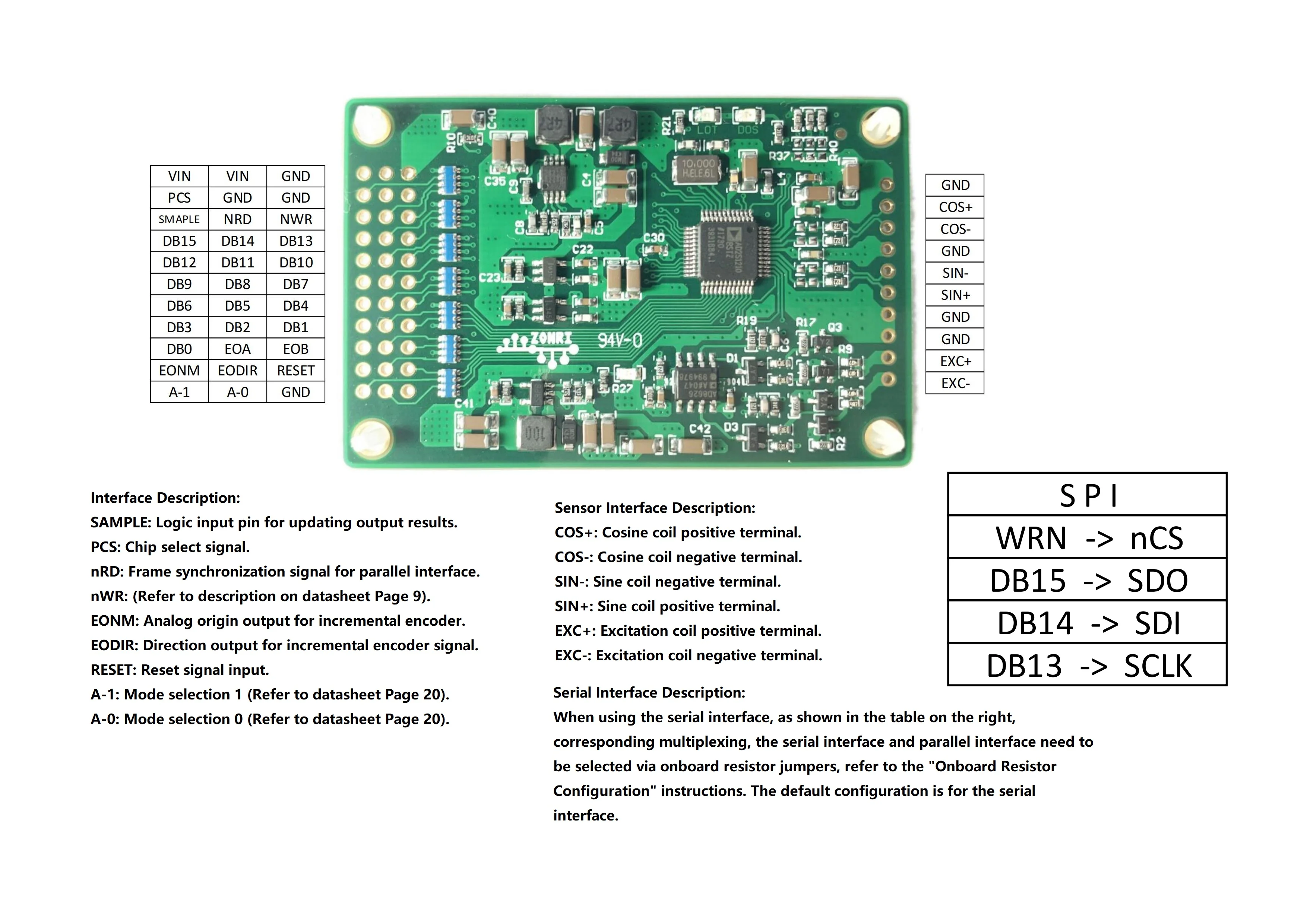 AD2S1210 resolver erwerb modul 16Bit drehgeber/RDC/unterstützung quadrature signal ausgang – Detail 6