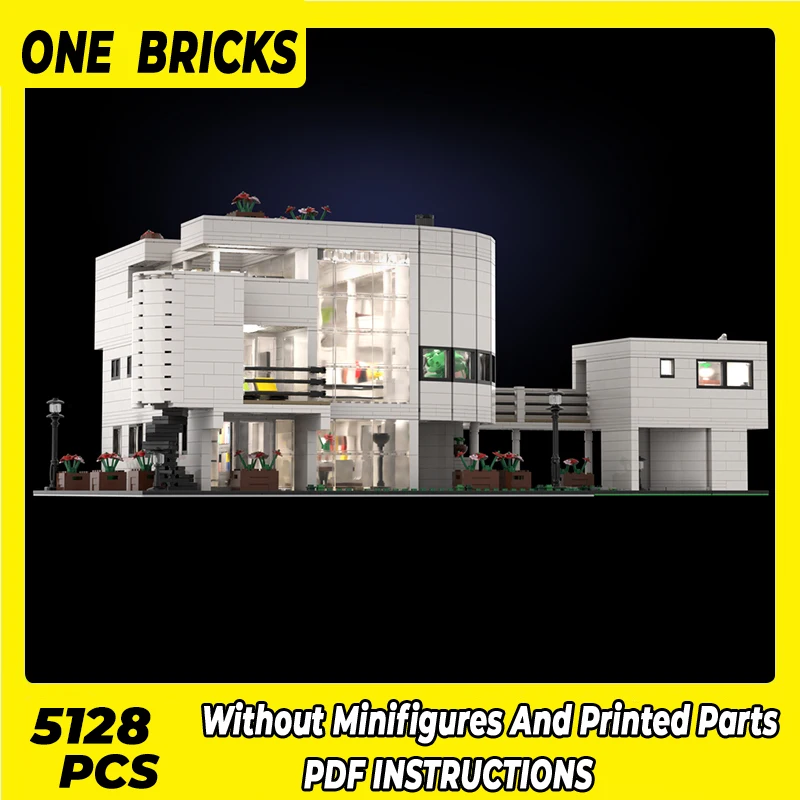 

Moc Building Blocks Street View Model Famous Hotel 2 Technical Bricks DIY Assembly Construction Toys For Childr Holiday Gifts