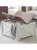 Karl Home Square Coffee Table With Storage Farmhouse Rustic White Coffee Tables For Living Room Wood Center Table With H 5