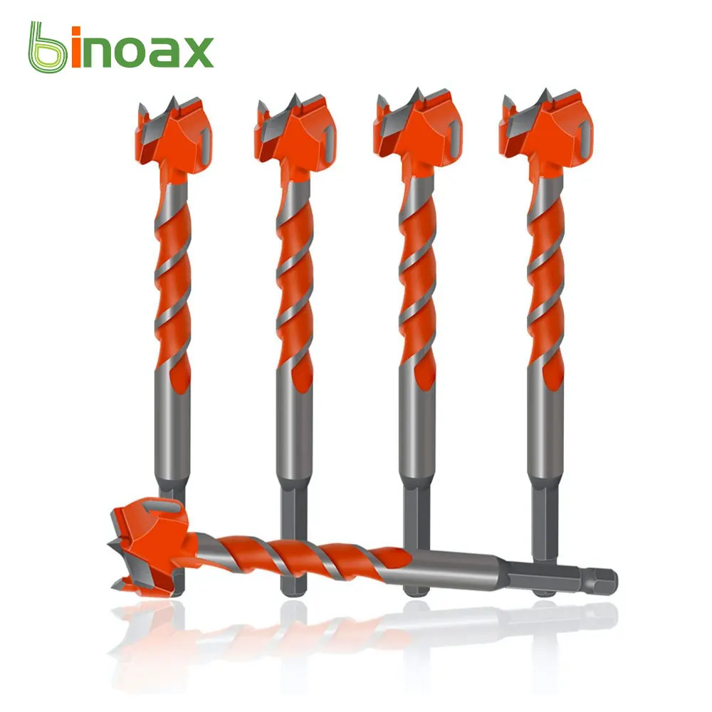 

Набор сверл Binoax Forstner, комплект из 5 насадок для древесины 16/18/20/22/25 мм