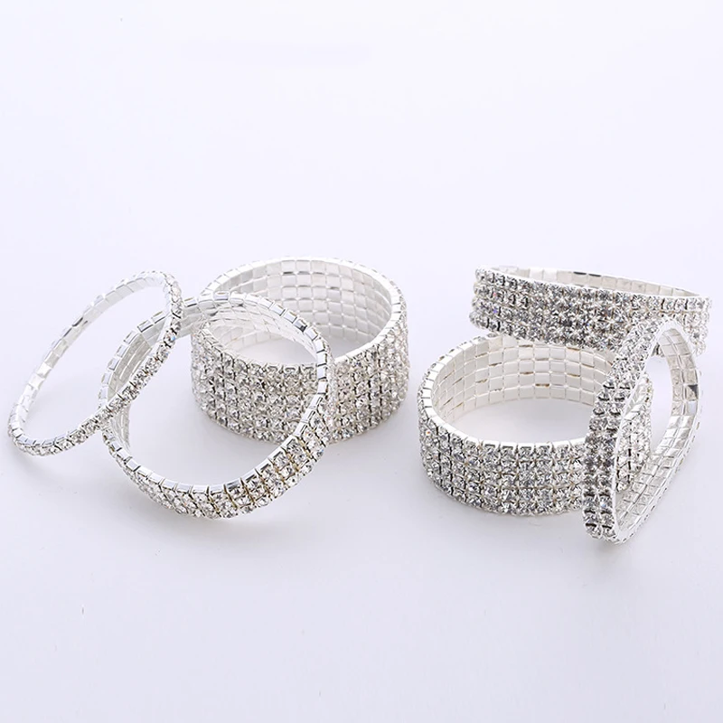 Crystal Bracelet Multiple Styles Stretch Shine Bracelets For Women Couple Girlsfriend Wedding Bridal Gifts
