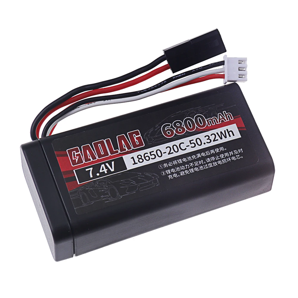 Chargeur et batterie RC 3.7V Li-ion, vue détaillée du connecteur et du boîtier.