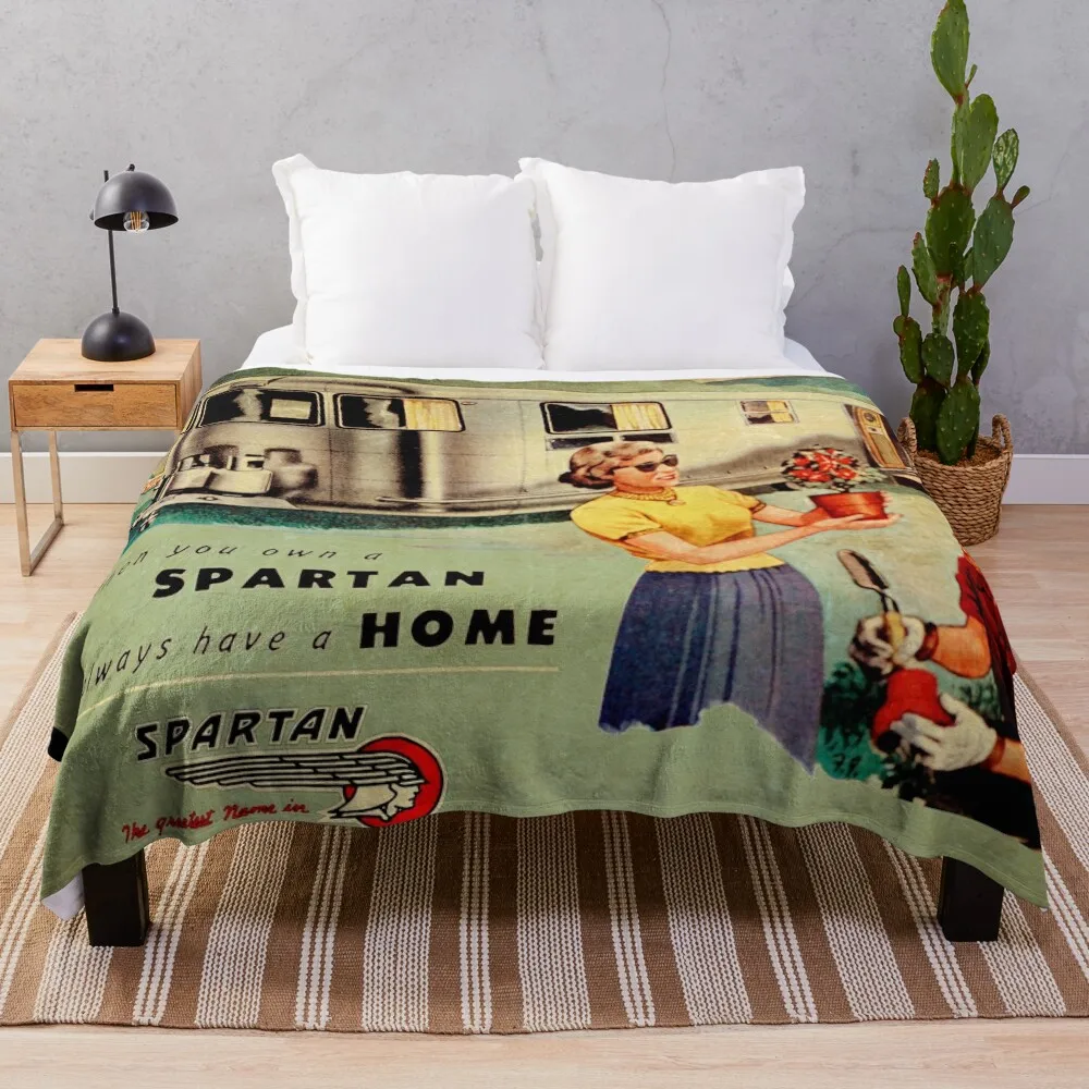

Spartan Trailers Tulsa Throw Blanket Luxury Brand Bed Fashionable Thins valentine gift ideas Blankets