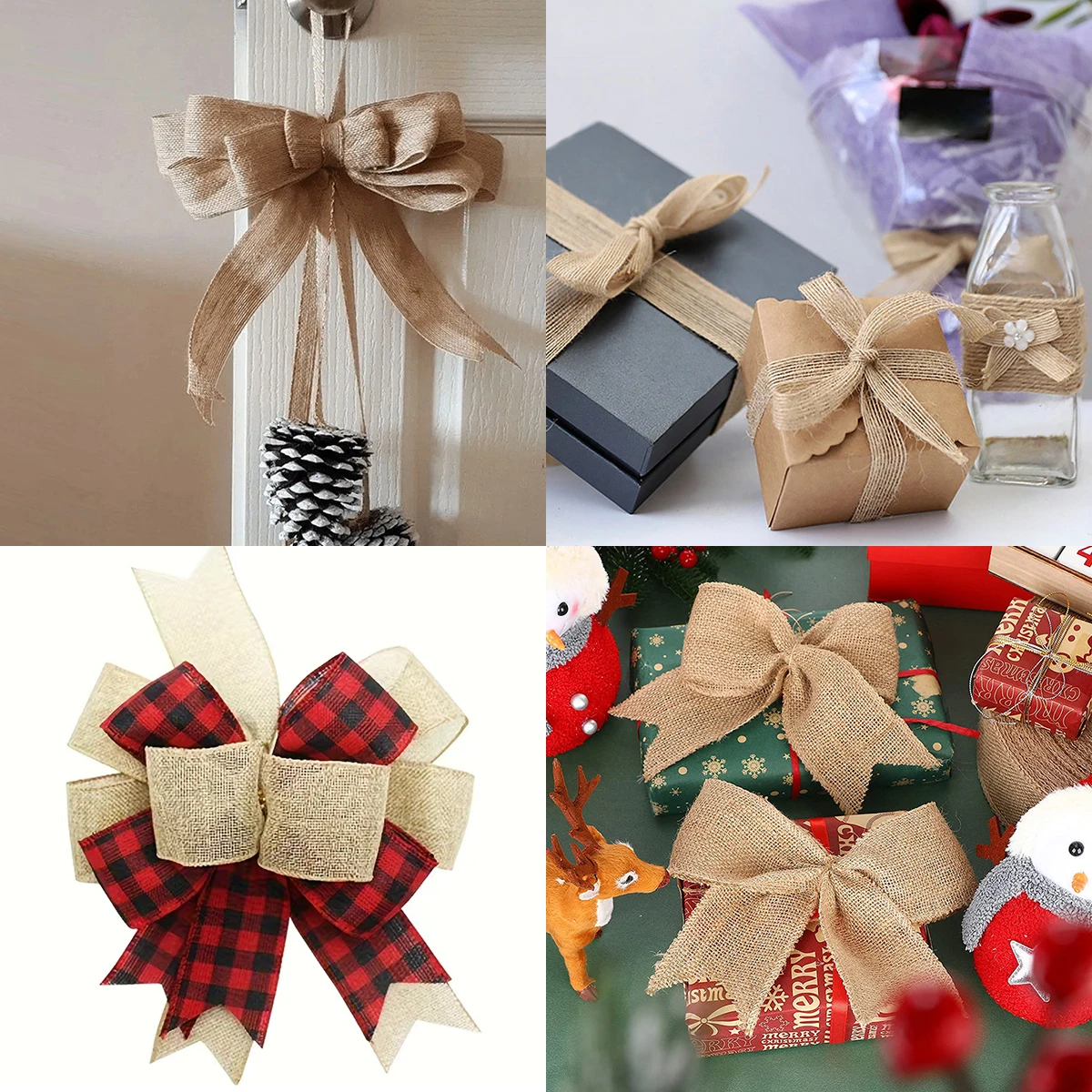 Jute Burlap Ribbon Vintage Plain Linen Fabric Ribbon For Weddings Party Christmas Decoration DIY Bouquet Gifts Packaging 1-10M