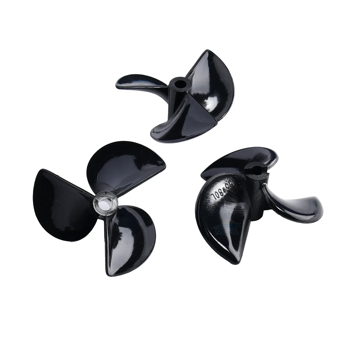 Hélices 3 pales nylon D52/D55mm pour bateau RC - Lot de 2
