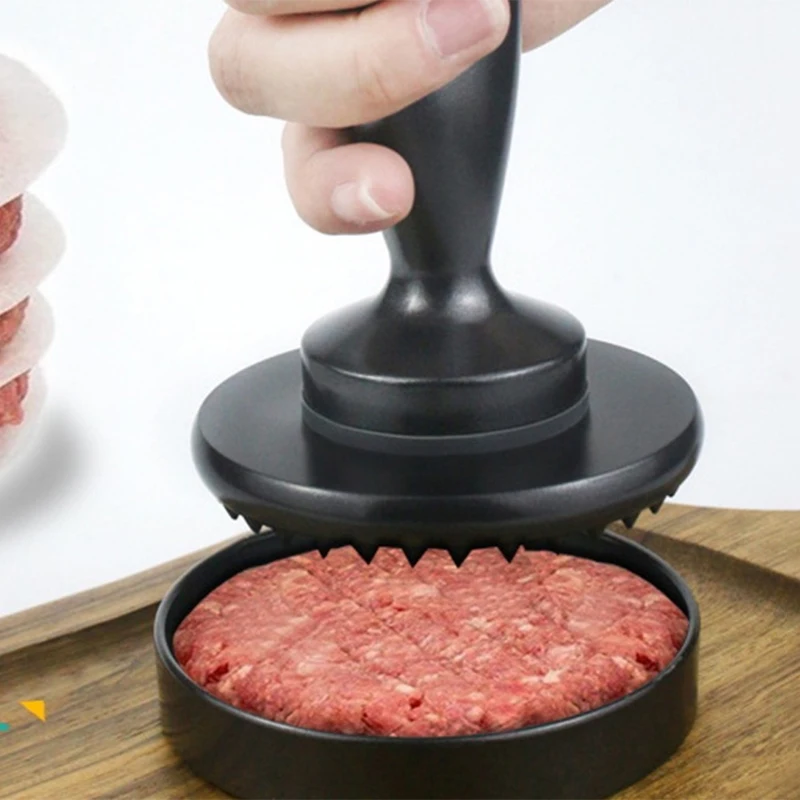 

Круглая антипригарная набивная искусственная говядина, овощной гамбургер, металлический пресс для мяса, мясо, тендеризатор, фотопресс