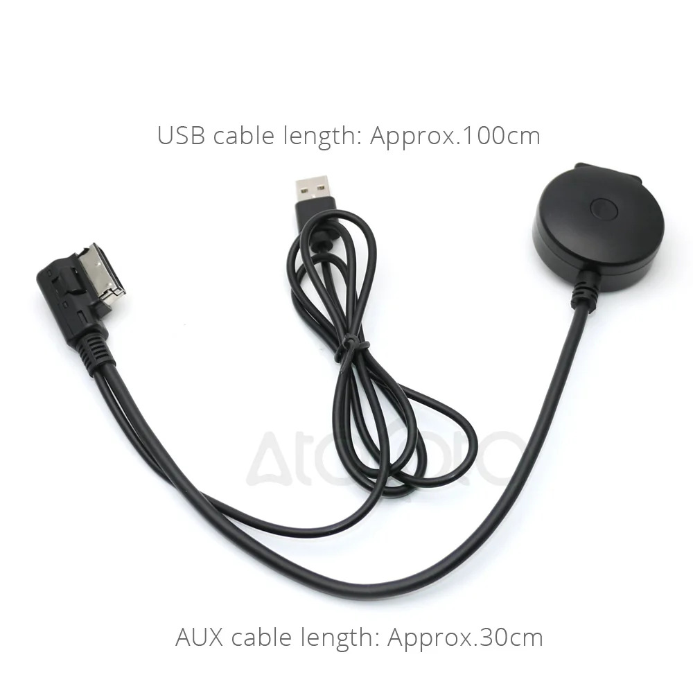 HugeAuto Câble adaptateur Bluetooth 4.0 pour Audi, AMI MMI 2G/3G MDI avec  port USB Chargeur Câble audio pour Audi-n.Alfa Romeo/Fiat/Lancia 3,5 mm