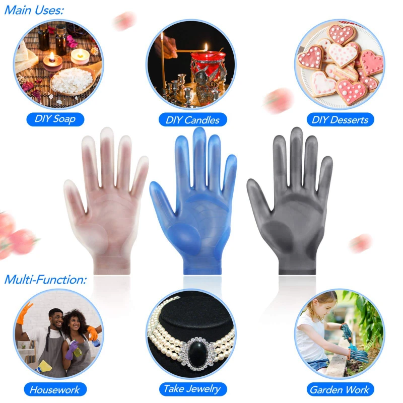 Dishwashing Gloves Cleaning Gloves Protective Gloves 1Pair Reusable Food Grade Silicone Gloves Household Cleaning Restaurant Kitchen High Temperature Resistance