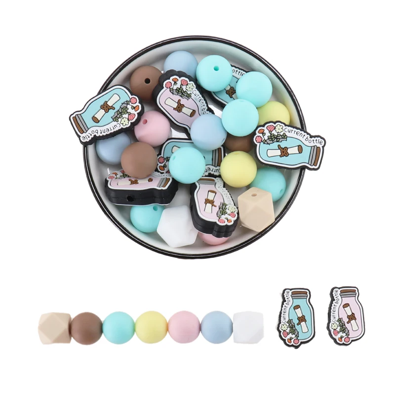 139PCS Dreams Silicone Focal Beads For Pens Rainbow Short Words Beads Bulk for Jewelry Making Bracelet Necklaces Handmade Crafts